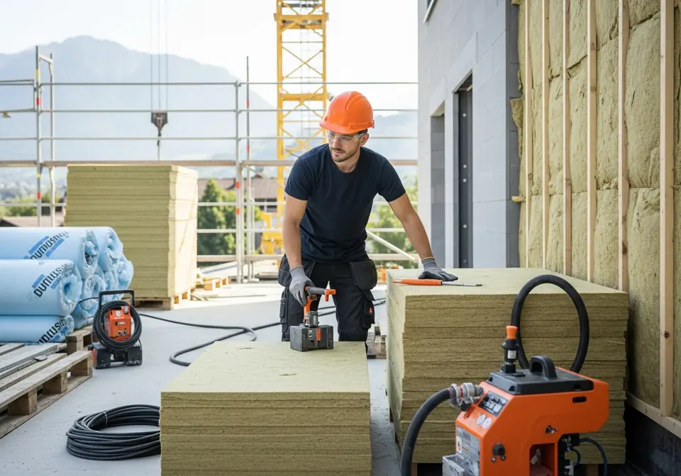 Professioneller Dämmhandwerker Helvetic Dämmung