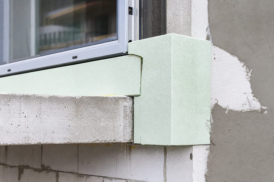 Beispiel: Detail einer behandelten Wärmebrücke am Anschluss